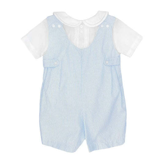 Blue Romper with Side Tabs