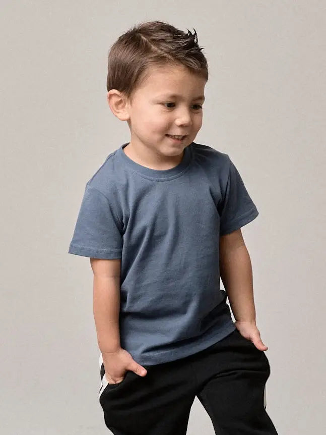 Swoop Elevated Tee - Worn Indigo