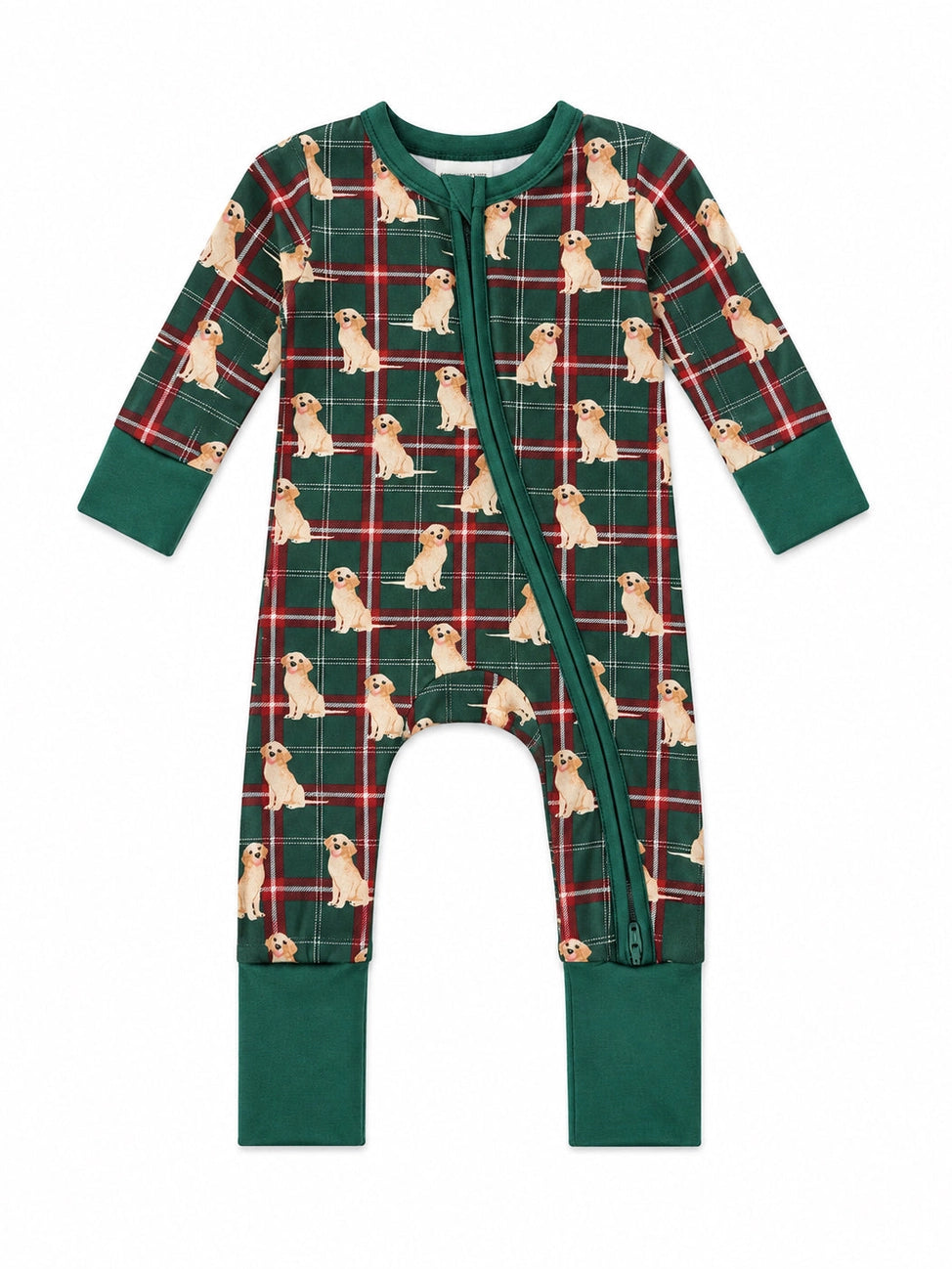 Christmas Retrievers Zip Romper