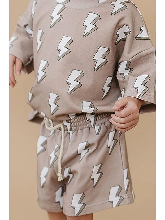 Electric Beige Shorts Set