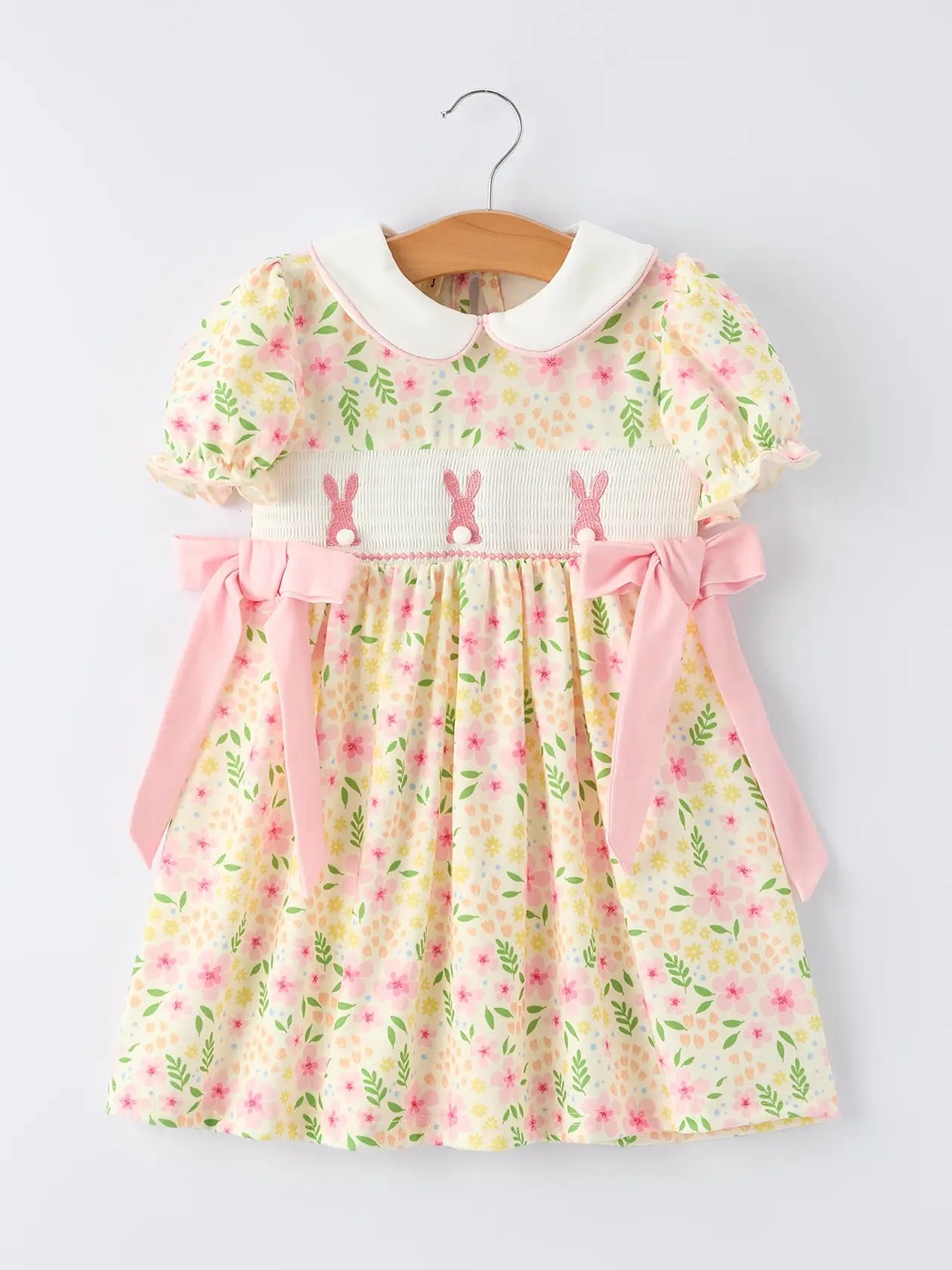 Easter Bunny Yellow Floral Dress