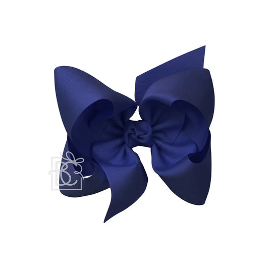 7.5" Navy Grosgrain Bow
