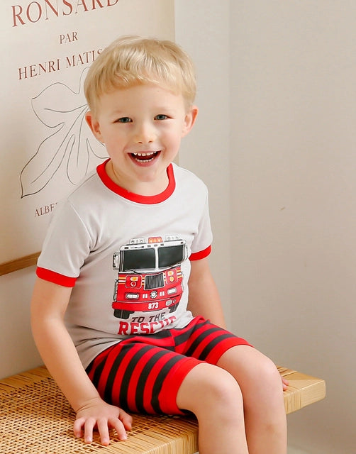 Red Fire Truck Pajama Set