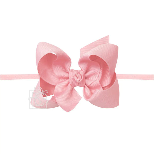 4.5" Headband w/Bow - Pink