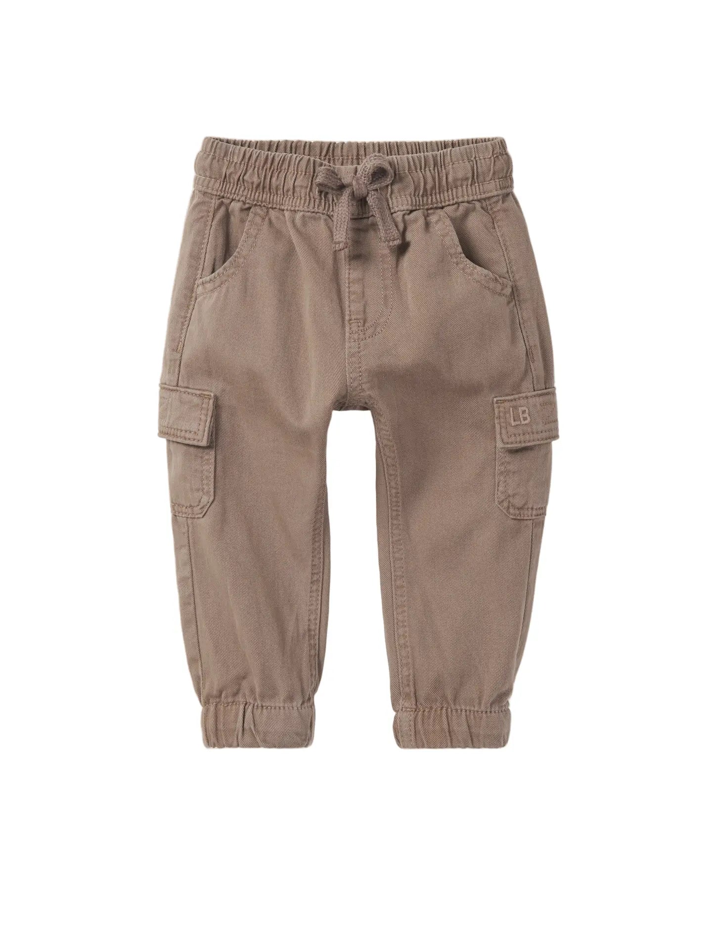 Cotton Twill Cargo Jogger - Mushroom