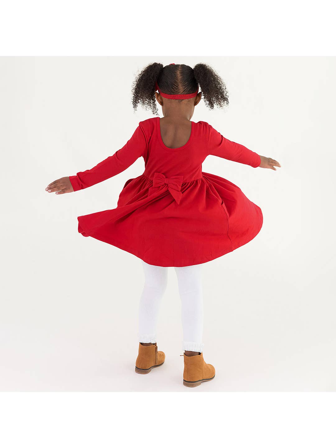Red Knit Twirl Dress