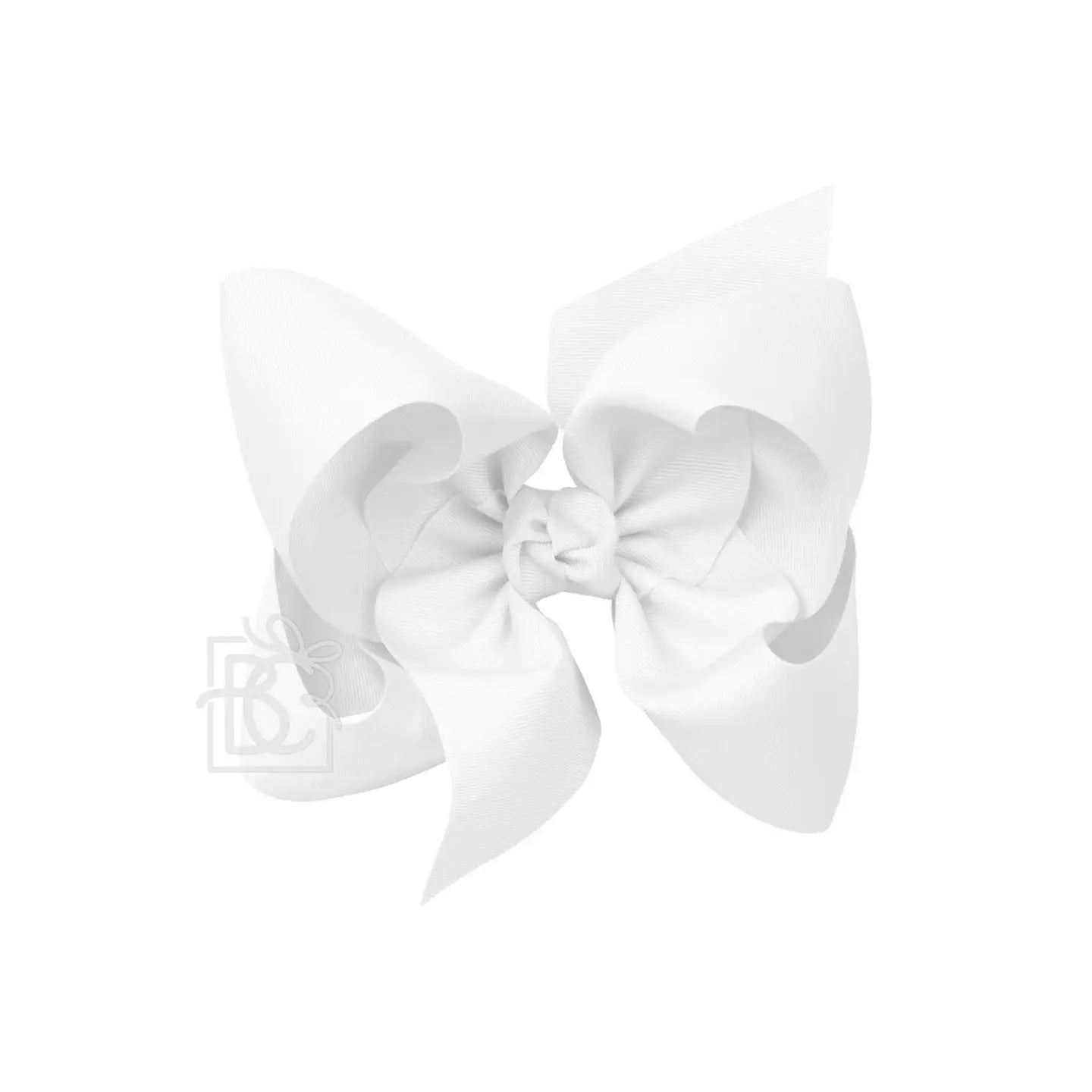 7.5" White Grosgrain Bow