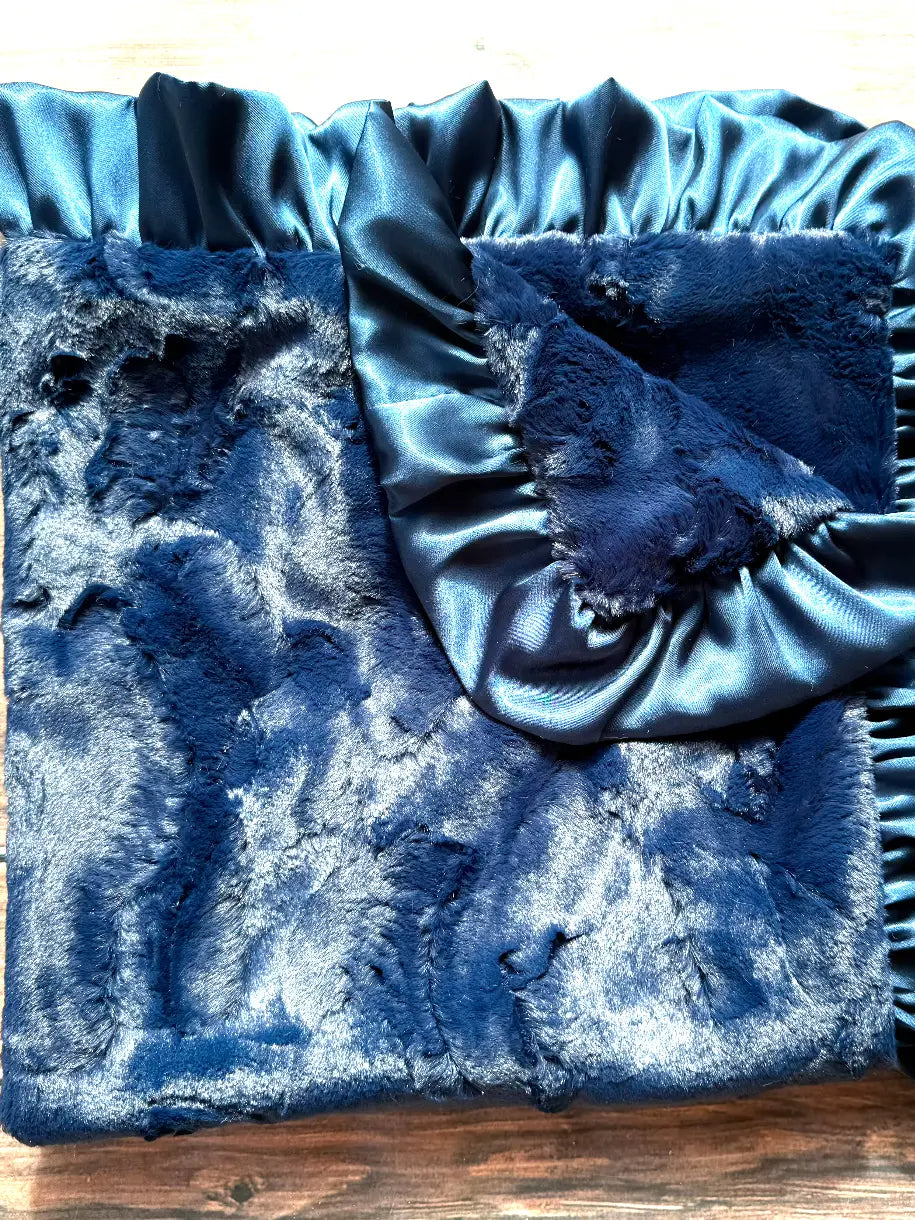 Navy Receiving Blanket