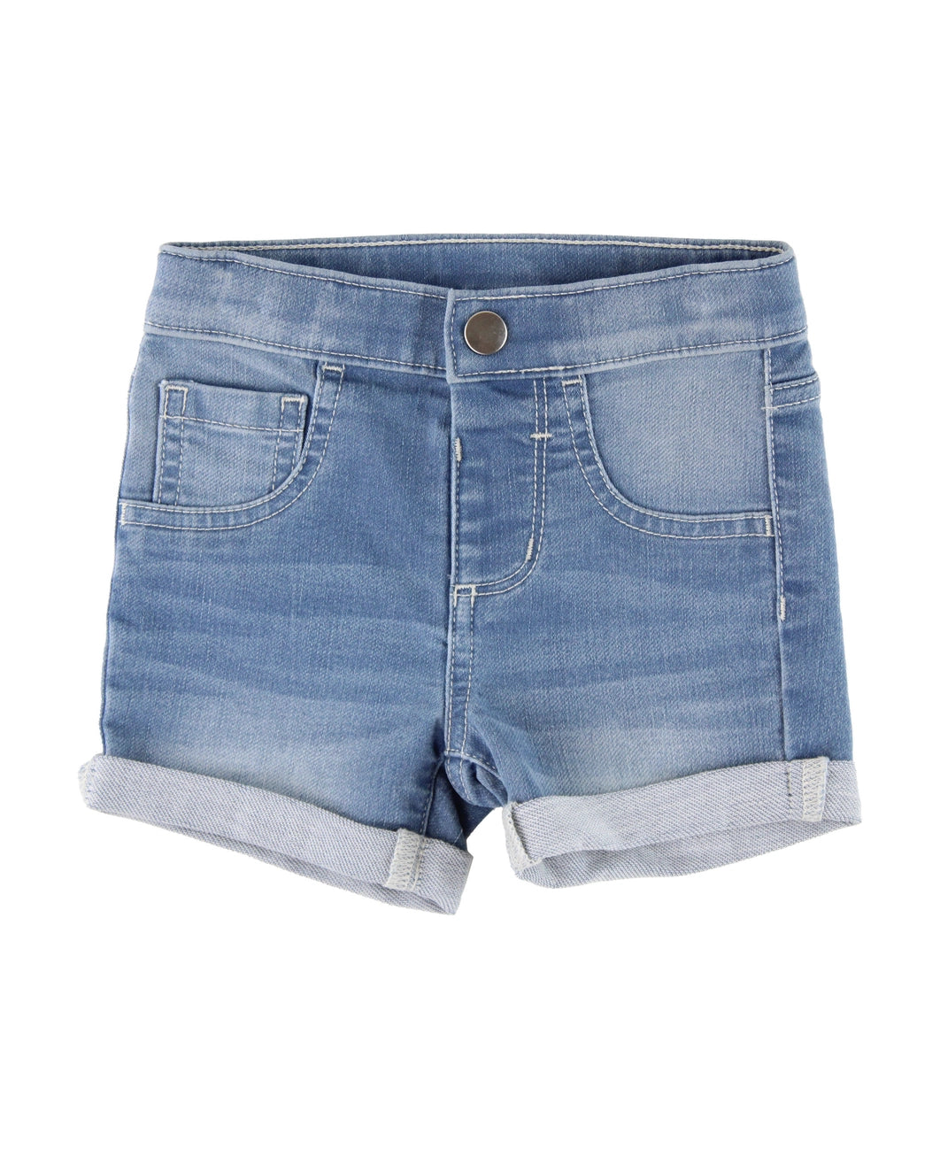 Stretch Denim Shorts - Light Wash
