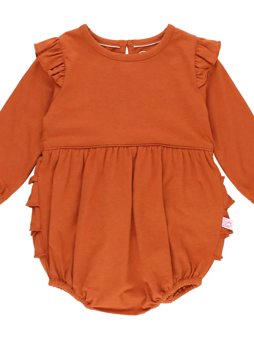 Rust Flutter Bubble Romper