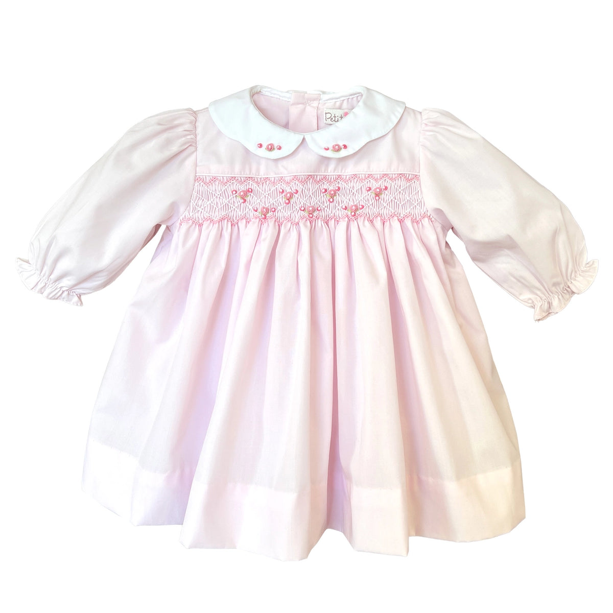 Corded Smocking Scallop Collar Dress