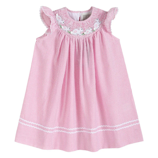 Running Bunnies Smocked Dress