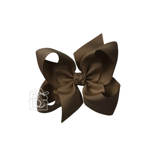 6.5" Brown Grosgrain Bow