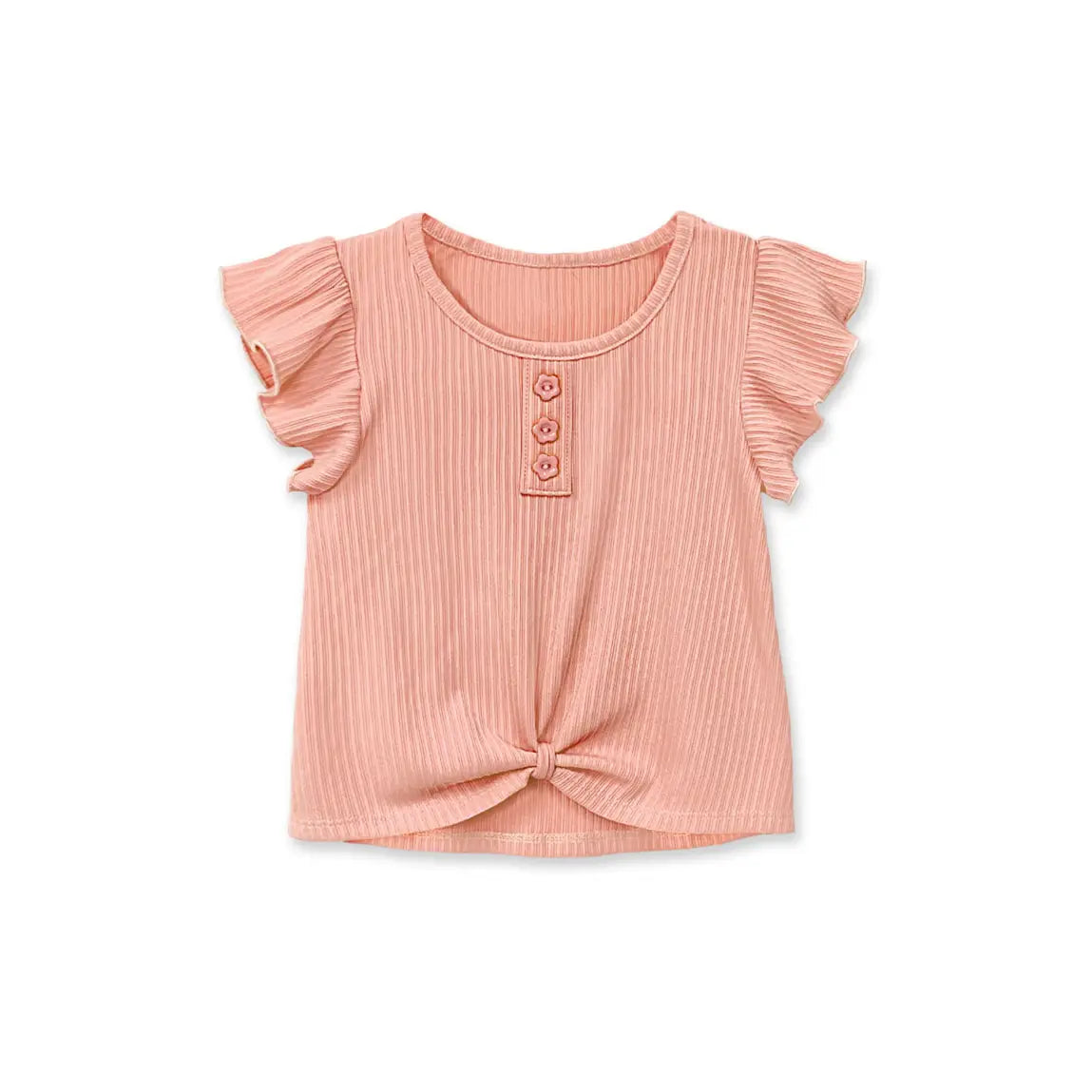 Ribbed Knot Top - Blush