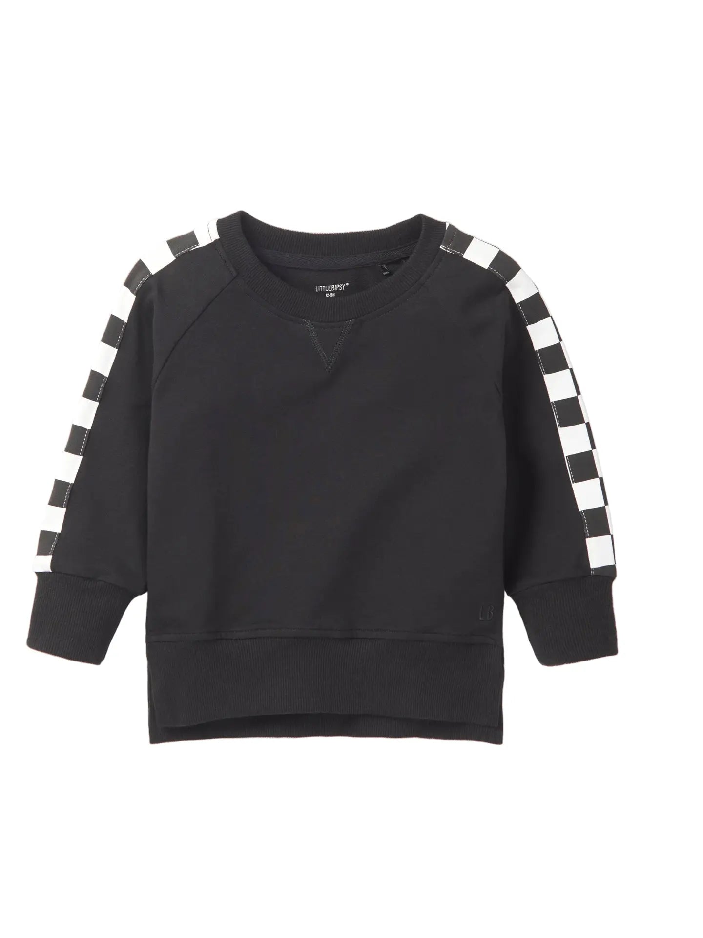 Side Check Black Pullover