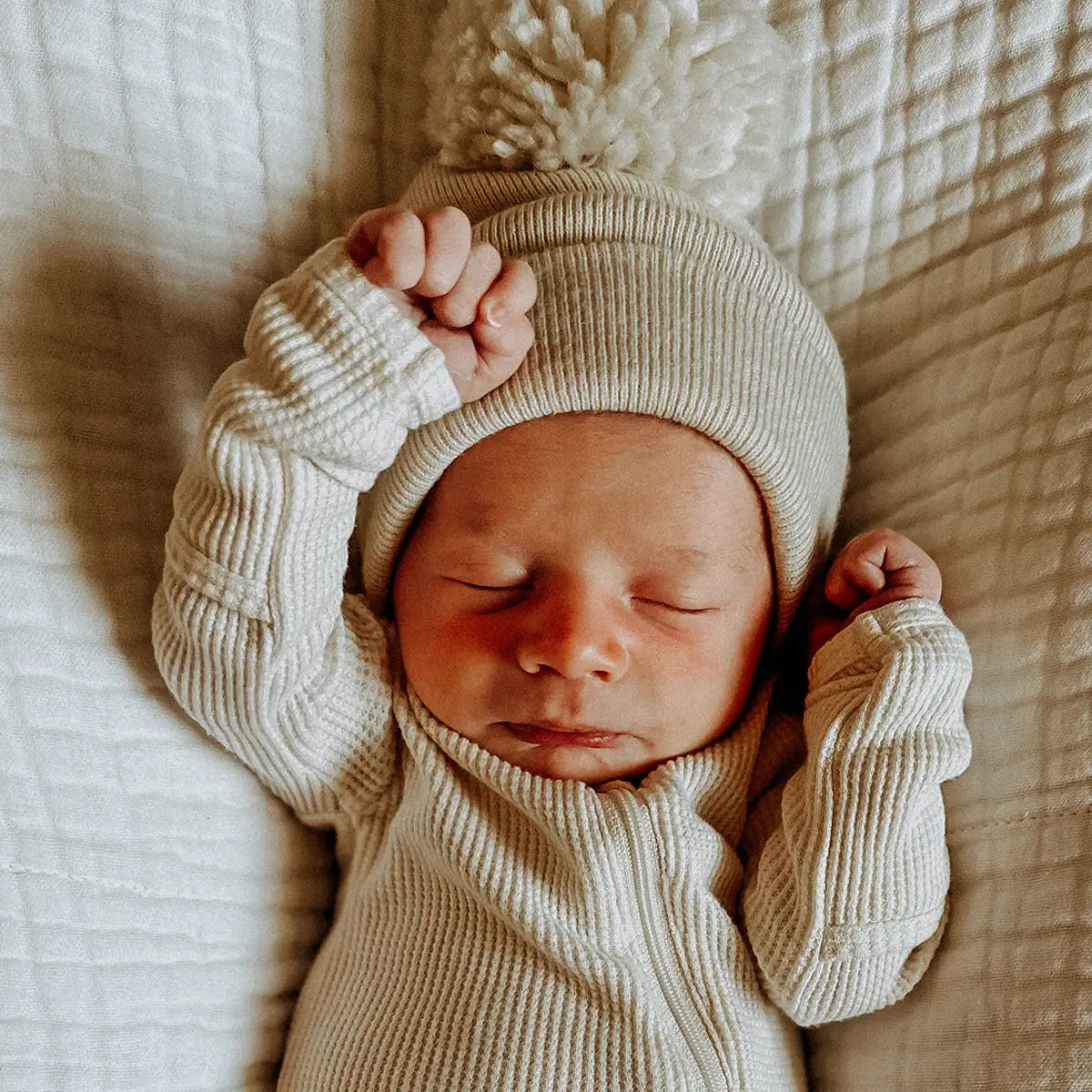 Baby's First Hat - Sand Pom