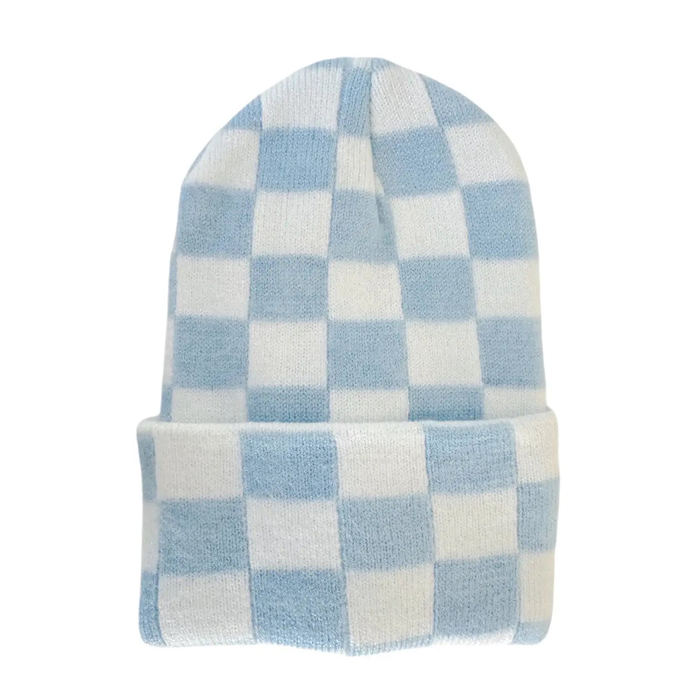 Baby's First Hat-Blue/White Check