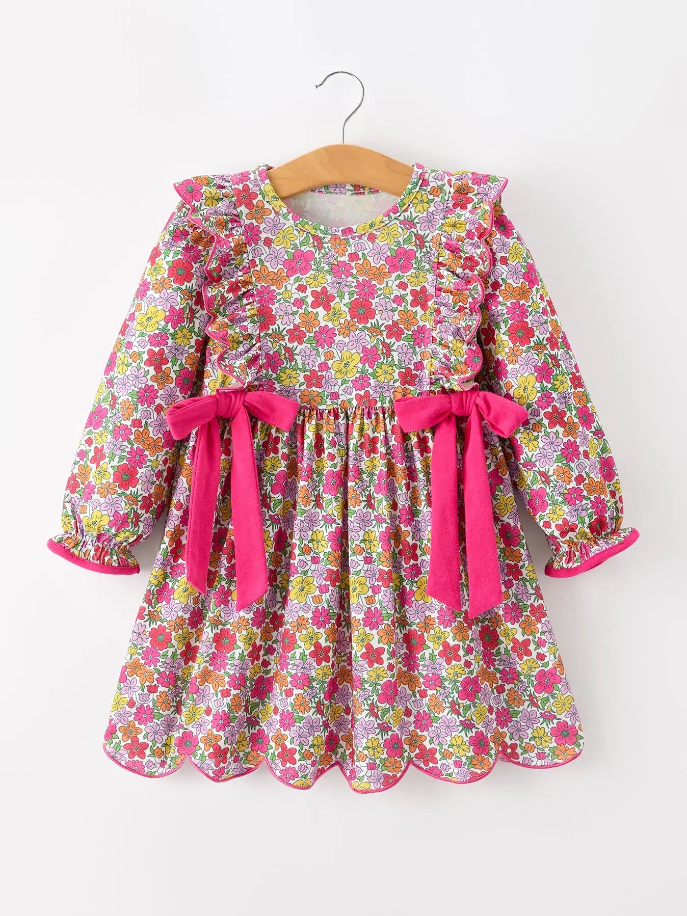 Hot Pink Floral Dress