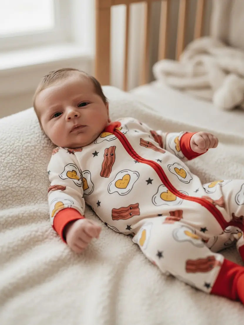 Eggs & Bacon Bamboo Romper