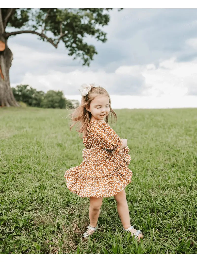 Russet Floral Dress