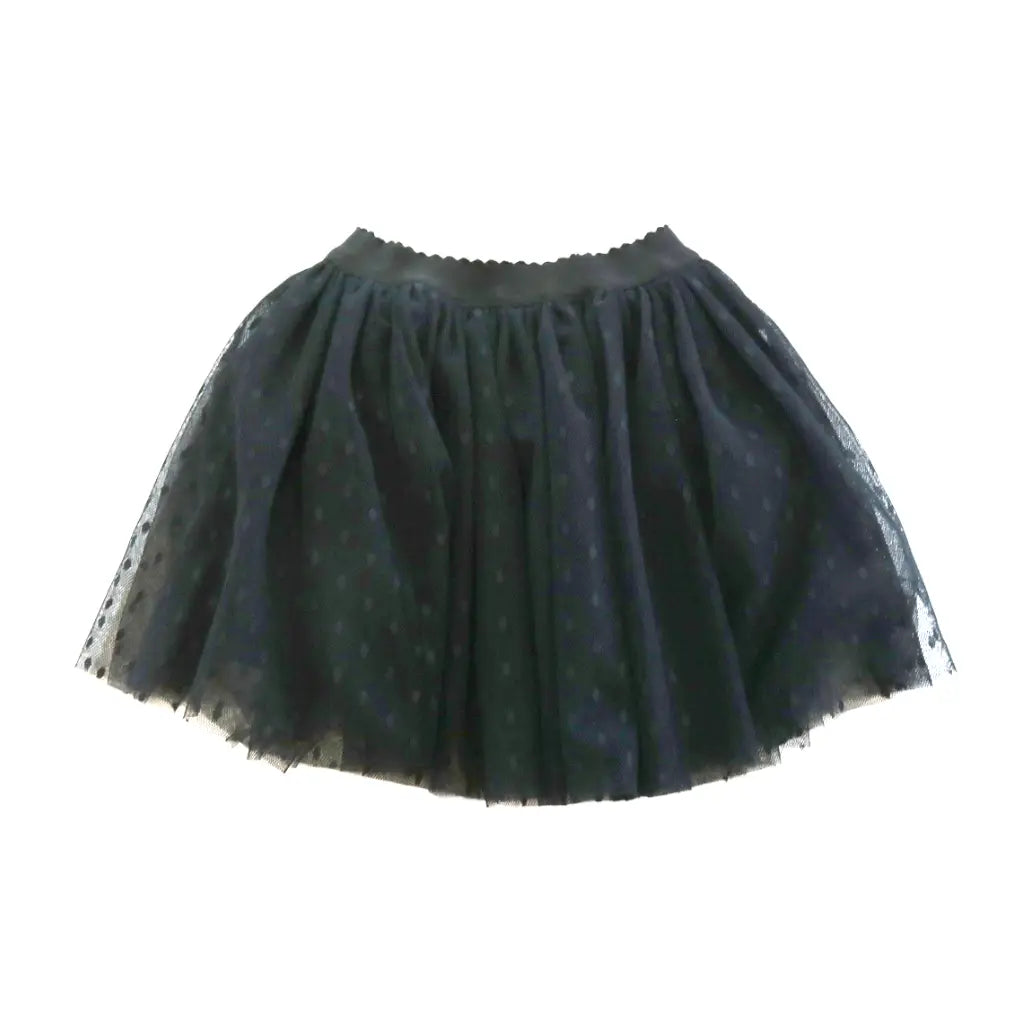 Mesh Dots Tutu Skirt - Black