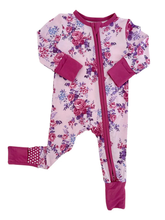 Violet Rose Zip Romper