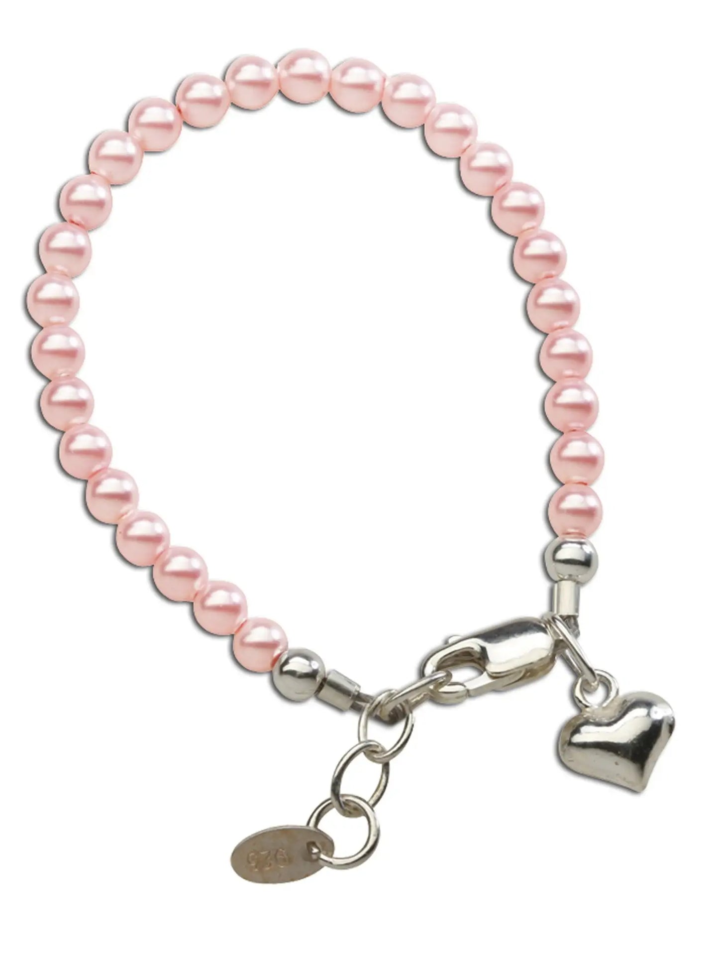 Serenity 2 - Sterling Silver Pink Pearl Baby & Children's Bracelet