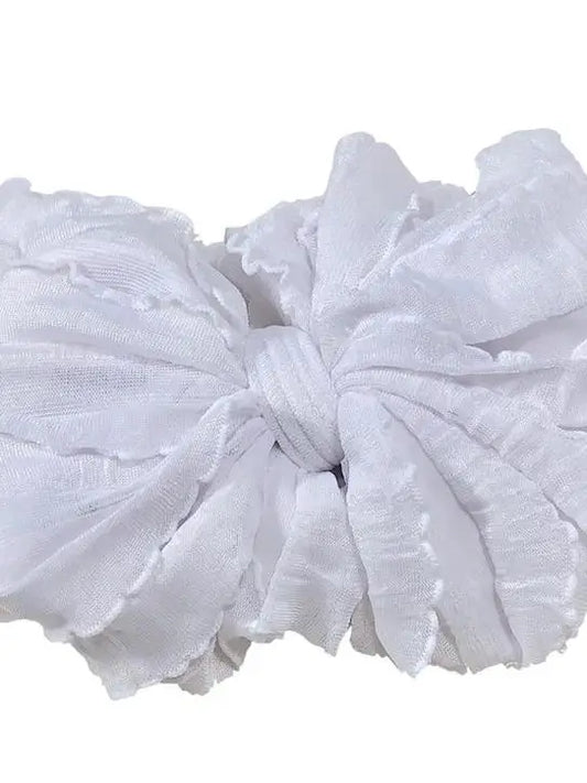 Ruffled Headband - white