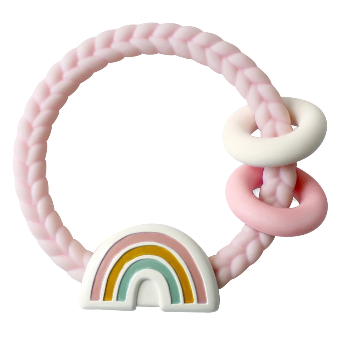 Ritzy Silicone Teether Rattle - Rainbow
