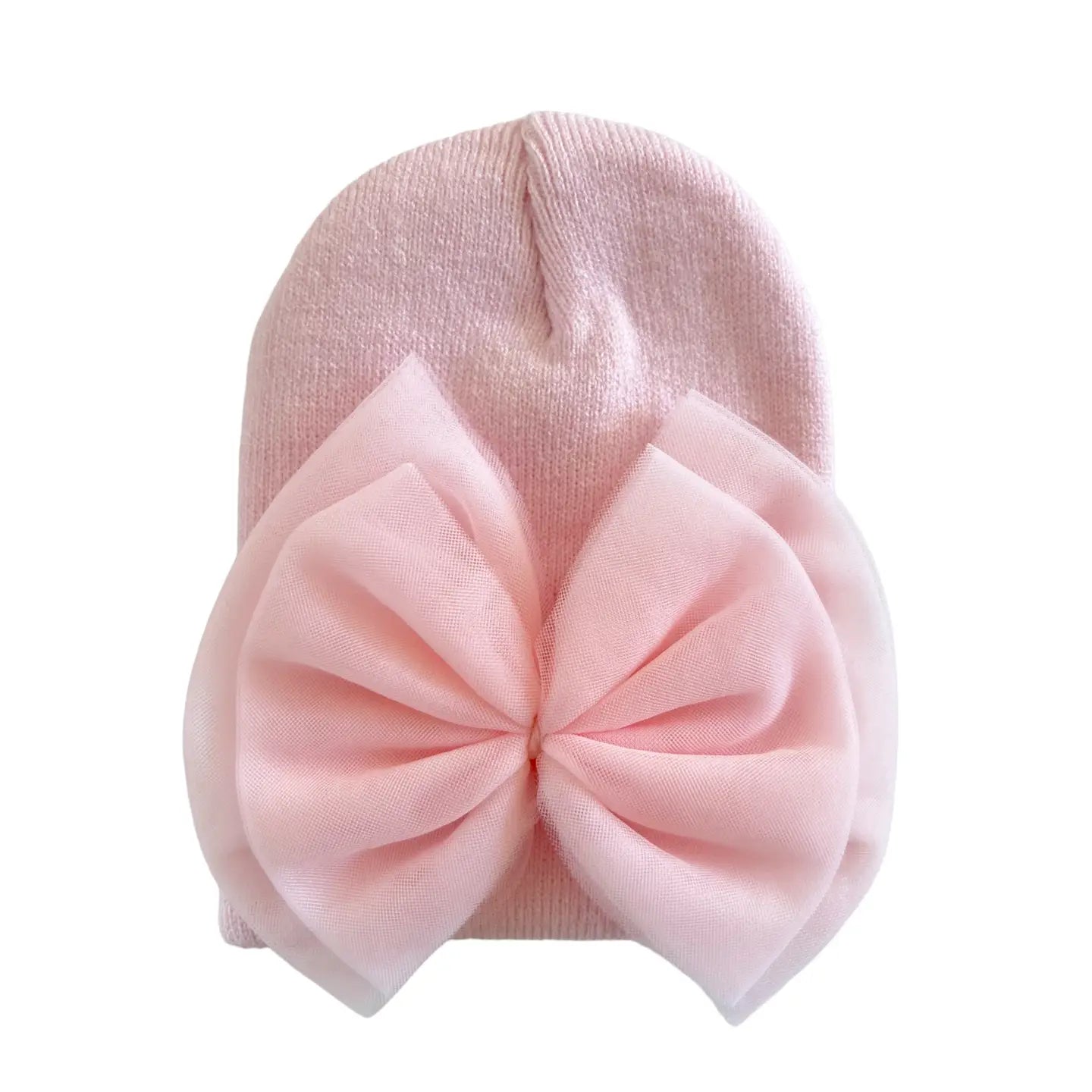 Baby's First Hat-Petal Pink Tulle Bow