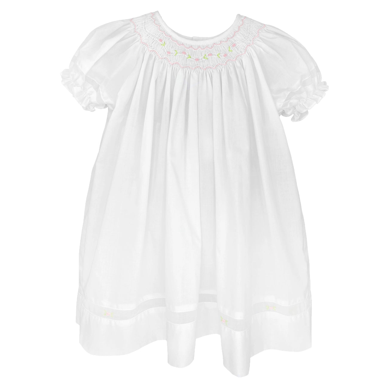 Smocked Daygown - White