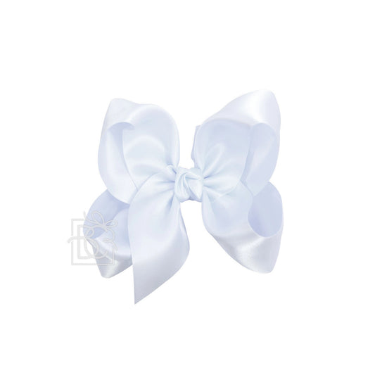 5.5" Satin Bow - White