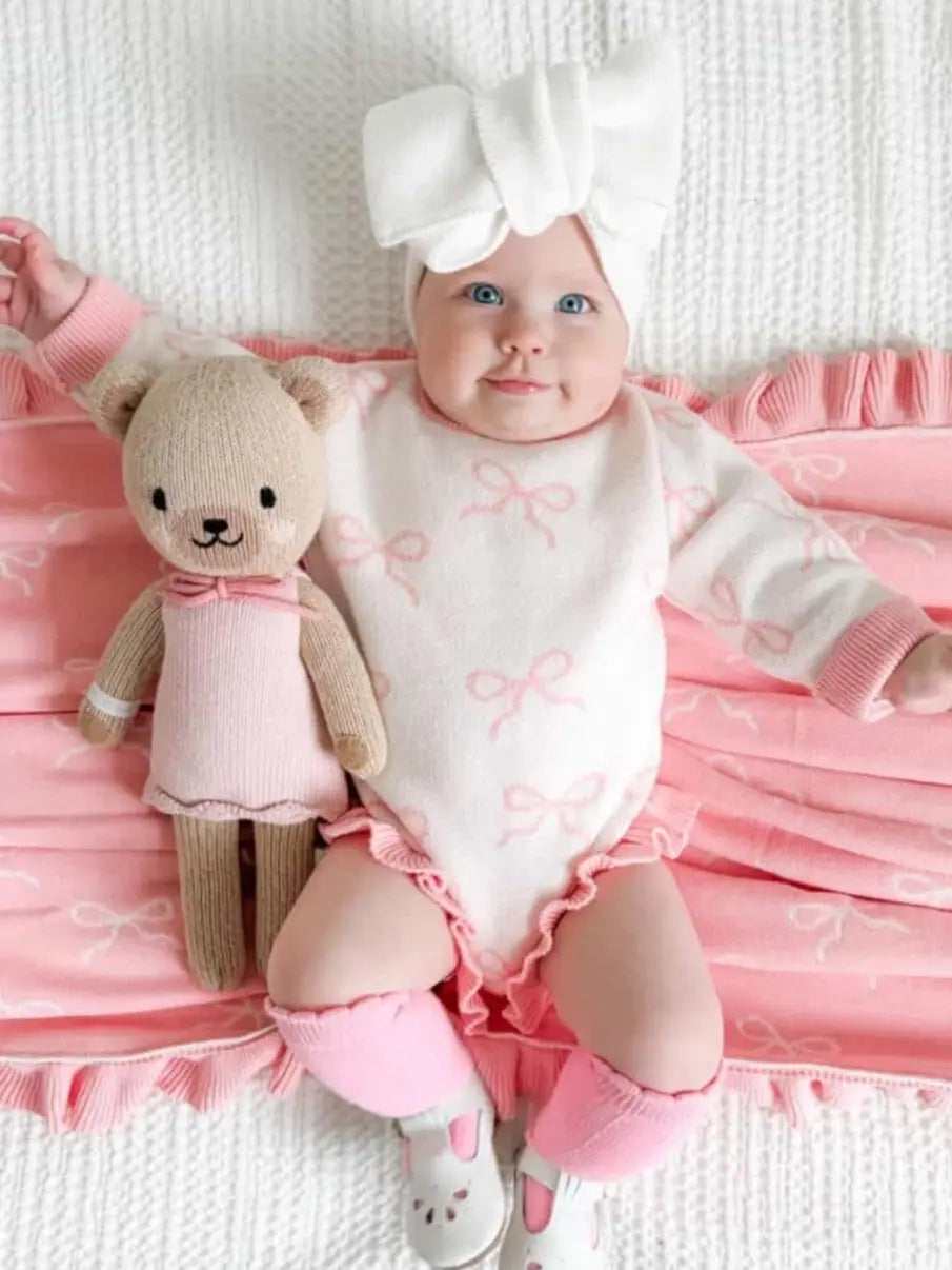 Pink Bows Romper