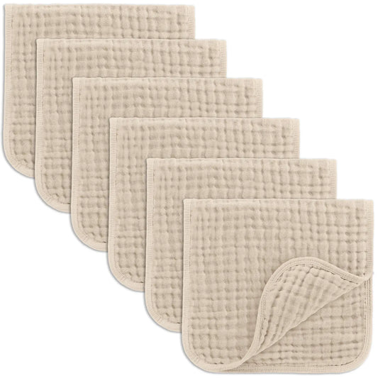 Muslin Burp Cloth Set (6) - Sand