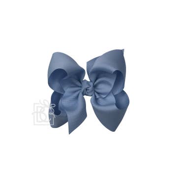 5.5" Smoke Blue Grosgrain Bow