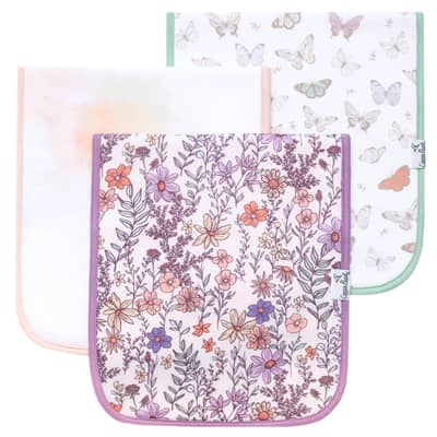 Copper Pearl Burp Cloth Set (3-pack) - Flora