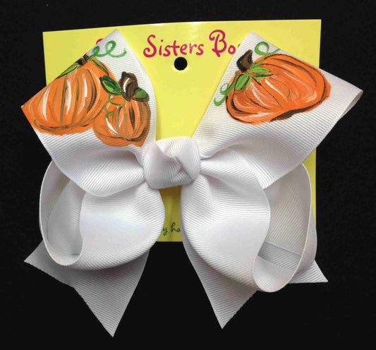Hand Painted Just Pumpkins Bow