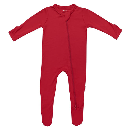 Kyte Zippered Footie - Cardinal