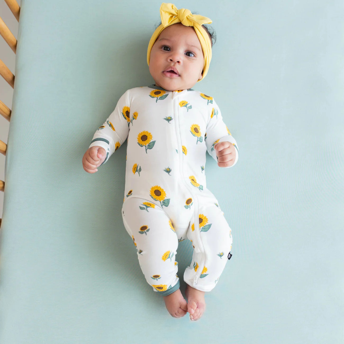 Kyte Zippered Romper - Sunflower