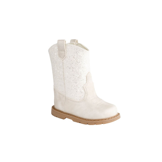 Ivory Shimmer with Glitter Boot
