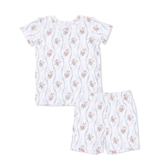 Heirloom Rose Stripe Loungewear Short Set