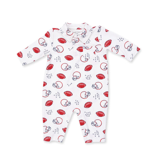 Touchdown Time Polo Romper