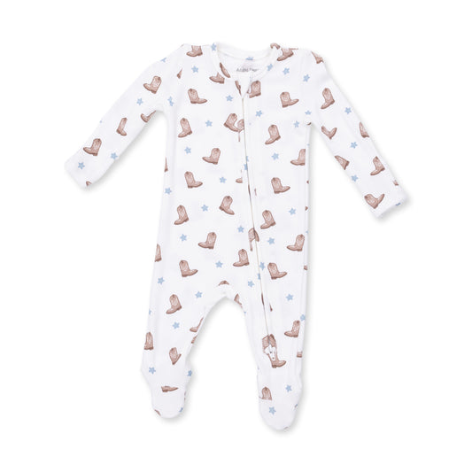 Mini Cowboy Boots Zipper Footie