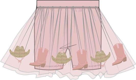 Cowgirl Cameos - Tutu Skirt with Bike Shorts