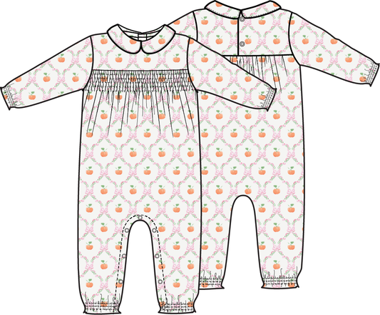 Pretty Pumpkin Trellis Romper