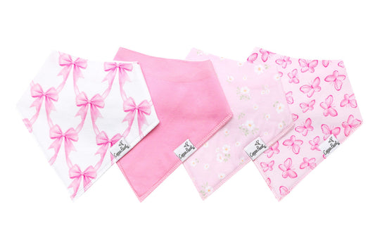 Copper Pearl Bandana Bib Set (4-pack) - Bow My Gosh