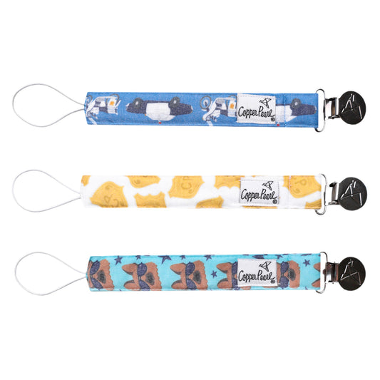 Copper Pearl Binky Clips (Set of 3) - Policemen
