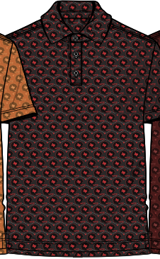 Performance Polo - Black and Red Helmets
