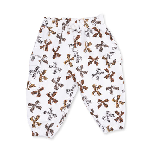 Leopard Bow Cargo Pants