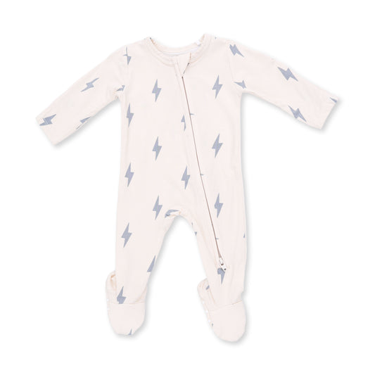 Lightning Bolt Zipper Footie